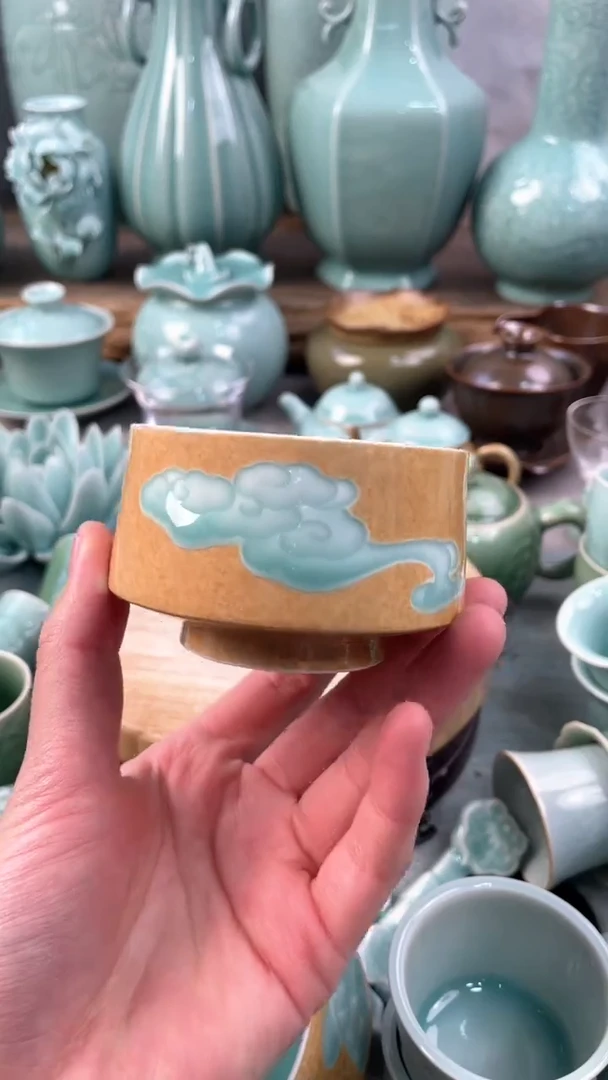 【闪购商品】纯手工 特价 微瑕 慧仙青瓷