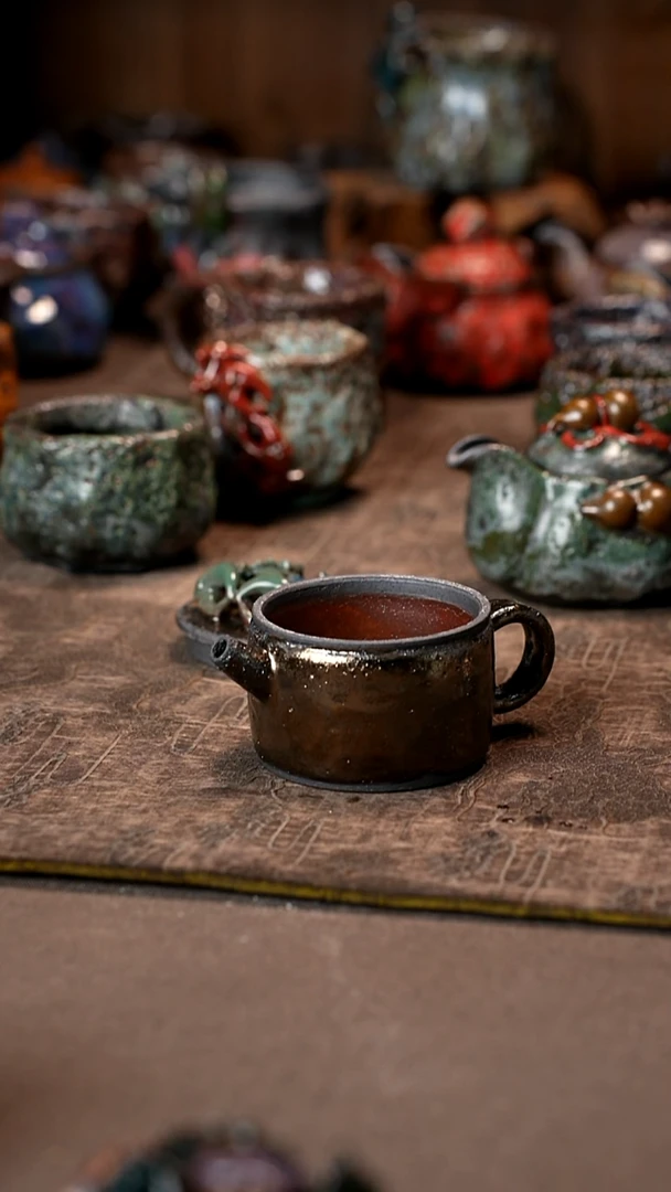 转**生景德镇柴烧志野杯