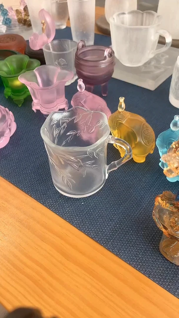 【闪购商品】茶盏琉璃竹子主人杯琉璃