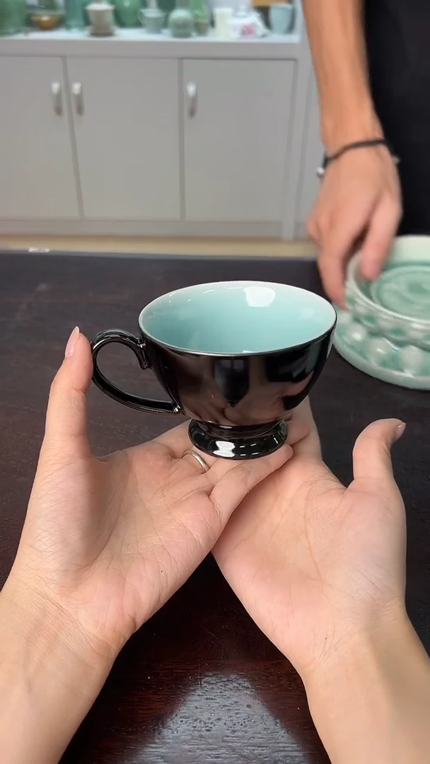 龙泉云间青瓷小米茶器