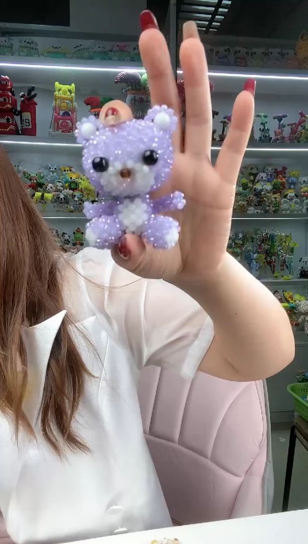 玻璃1035卡4水晶维尼小熊材料包1套紫玉