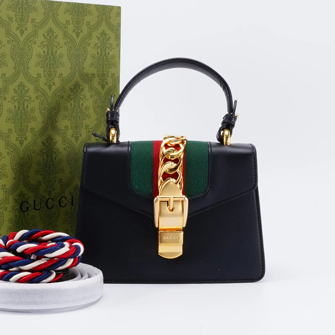 99新 GUCCI/古驰 塞尔维亚手提小号包/BG22001528【白菜】