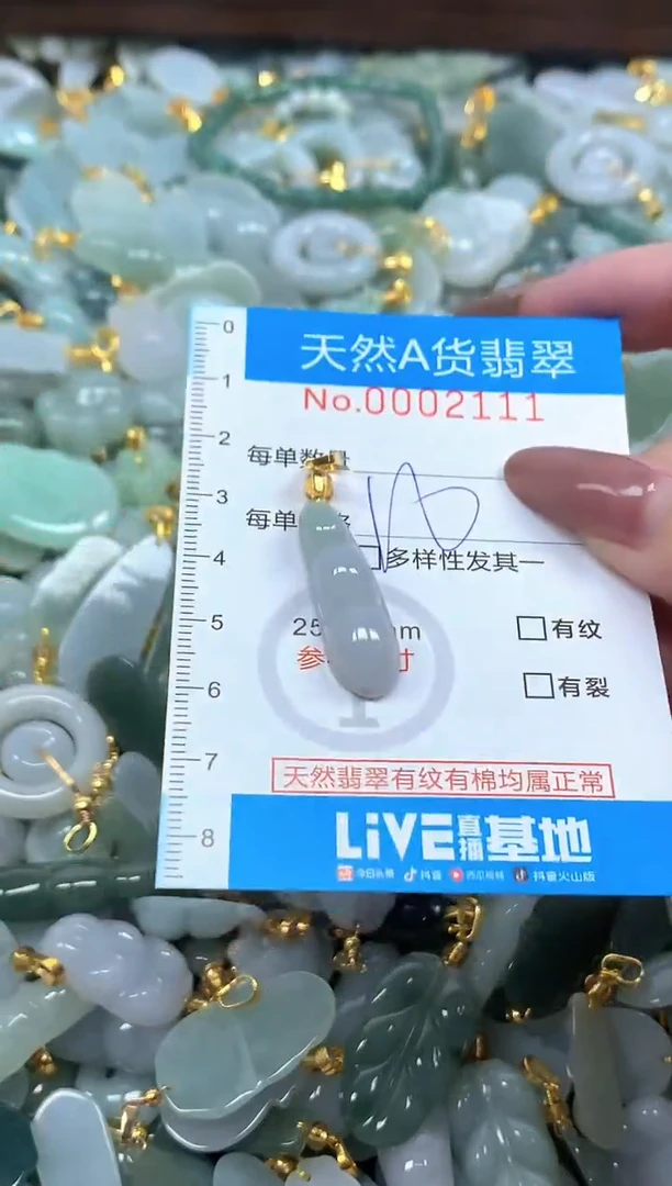 颈饰未镶嵌翡翠净货挂件-2111