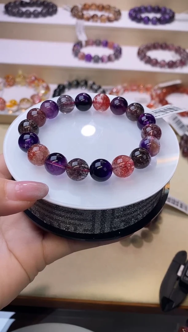 【闪购商品】水晶手链未镶嵌黑加仑超七11m+