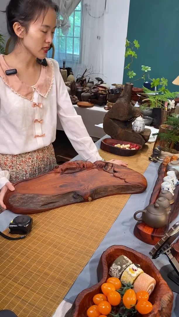 缅甸花梨茶盘59-23-7.5