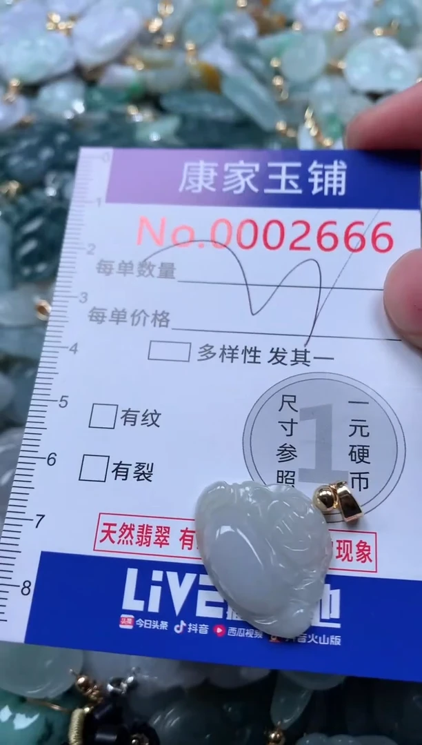 【闪购商品】翡翠吊坠(不含链)未镶嵌2666