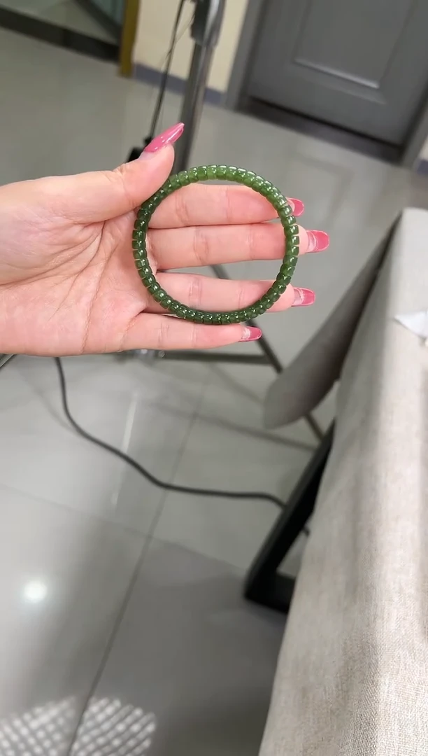 【闪购商品】和田玉手串未镶嵌碧玉卡6mm