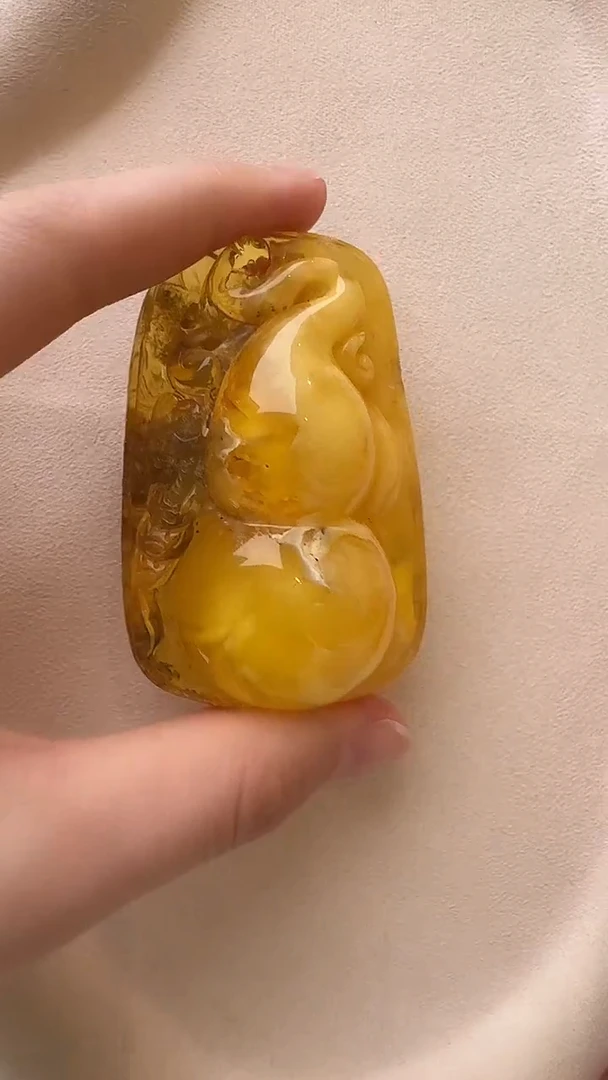 琥珀颈饰未镶嵌吊坠