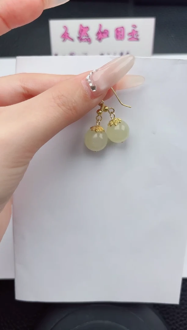 未镶嵌石英质玉耳坠嗨购微色差T黄