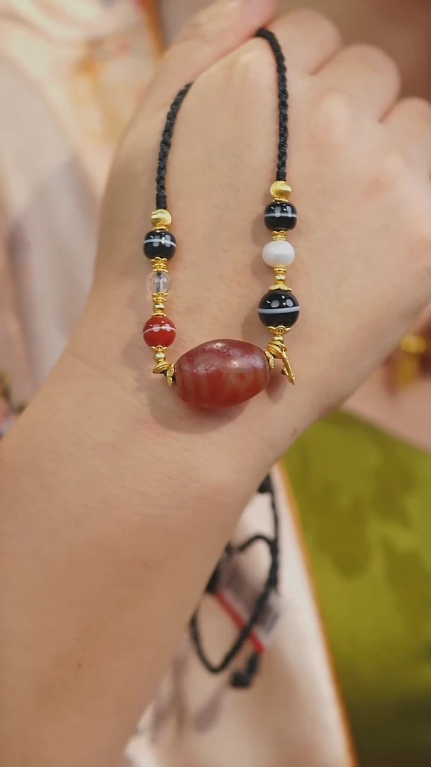 玛瑙/玉髓项链未镶嵌多样性发其一