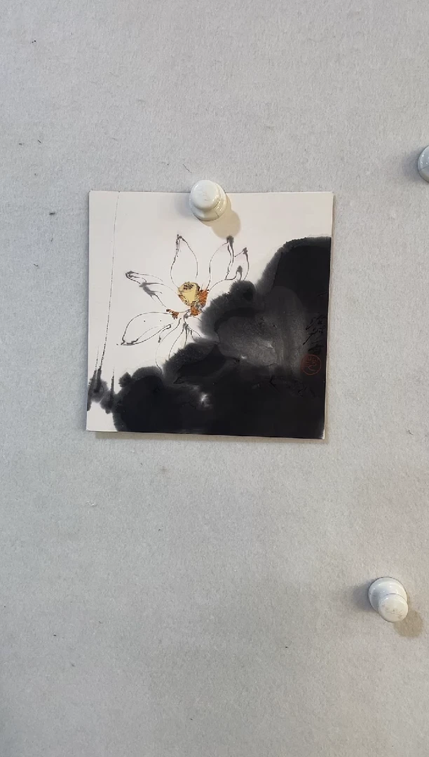 国画Y-范治斌老师绘画作品-0.5平尺花鸟（带荣宝斋宁波证书）