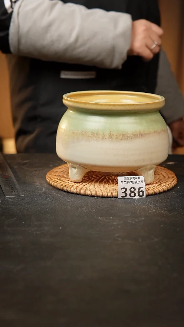 【闪购商品】瓷片386泥泥手工花盆