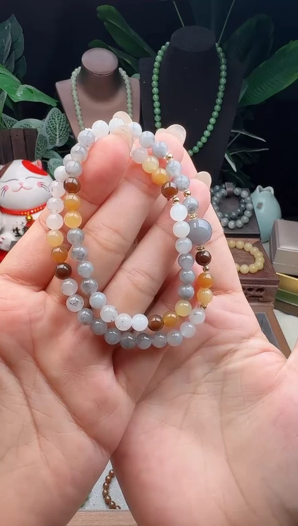 未镶嵌手串和田玉精品6m楼兰风双圈手串