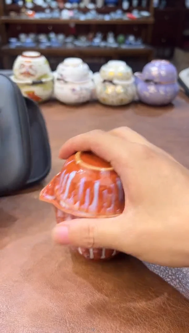 真的很便宜超好看会开片的旅行茶具