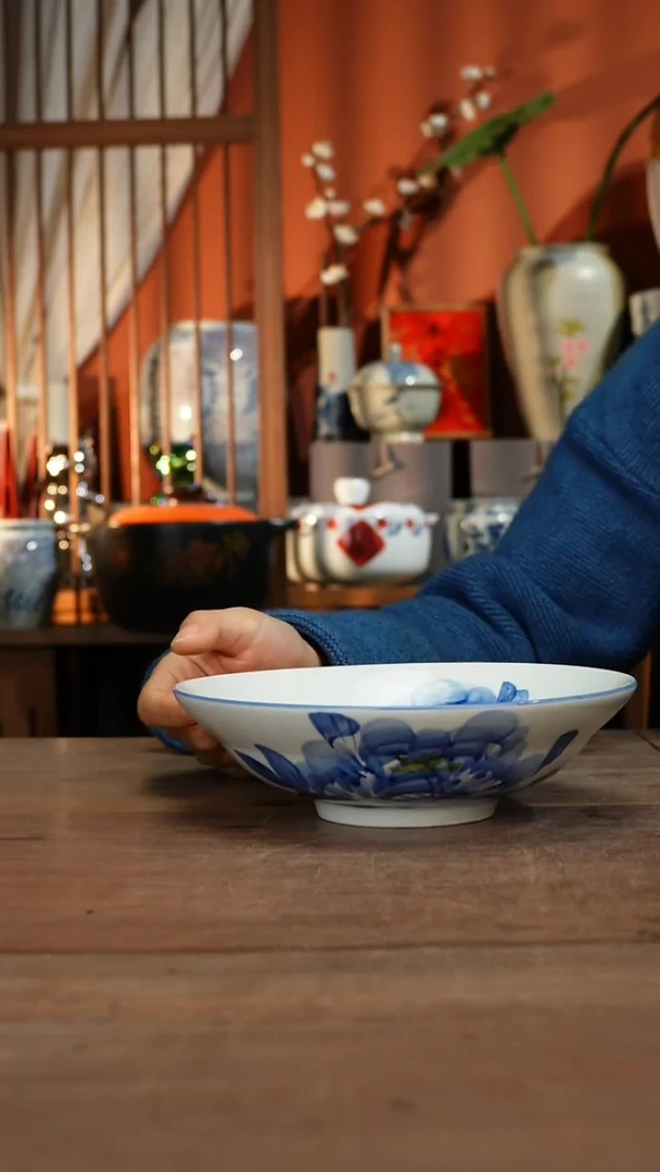 现代高温釉下彩手绘陶瓷餐具