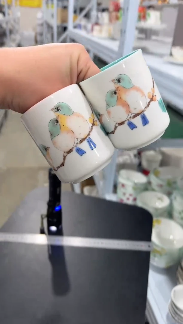 杯子骨瓷（简装）小鸟主人杯一对