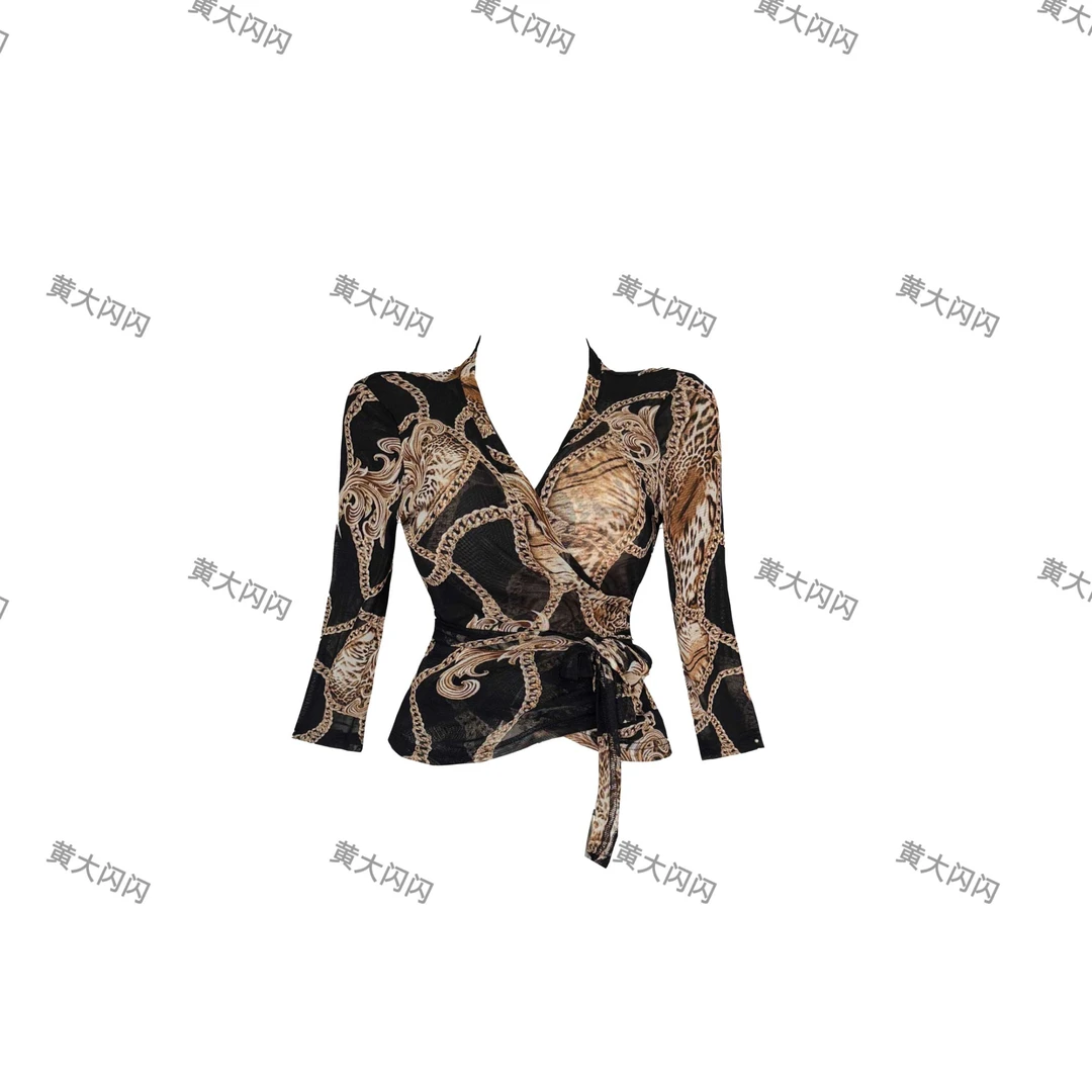 【黄大闪闪原创】新款女人味定制纯欲风性感双面水印上衣SSQ2372