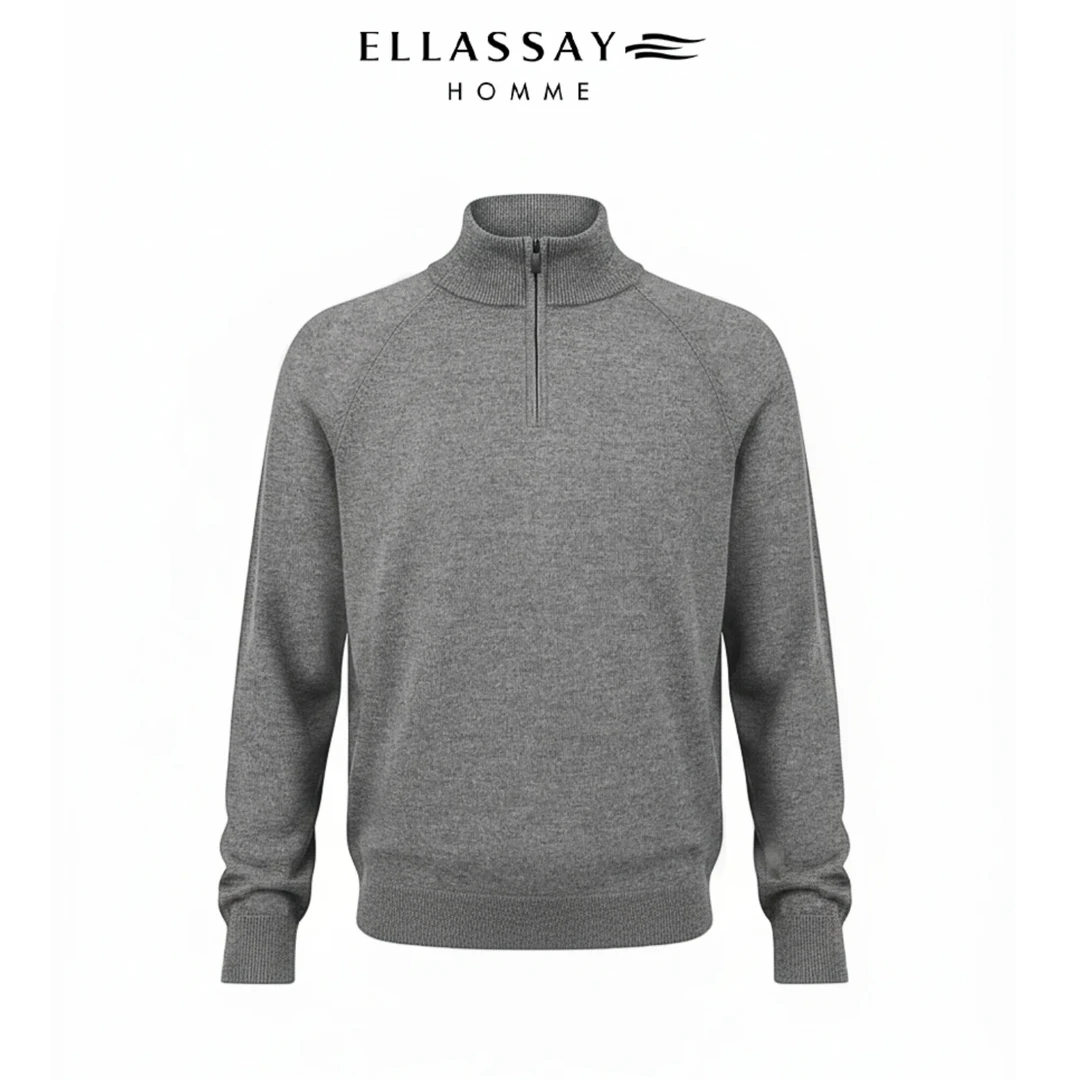【含绵羊毛 山羊绒】ELLASSAY歌力思26年新款保暖半高领拉链羊绒衫