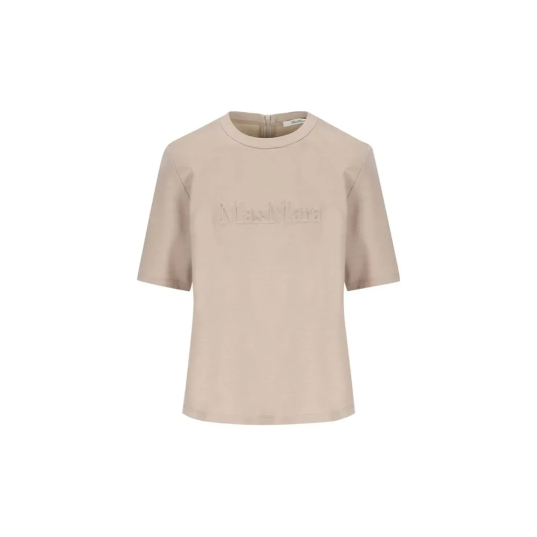 奢邦/MaxMara 字母刺绣圆领短袖 T恤 女款 ZC