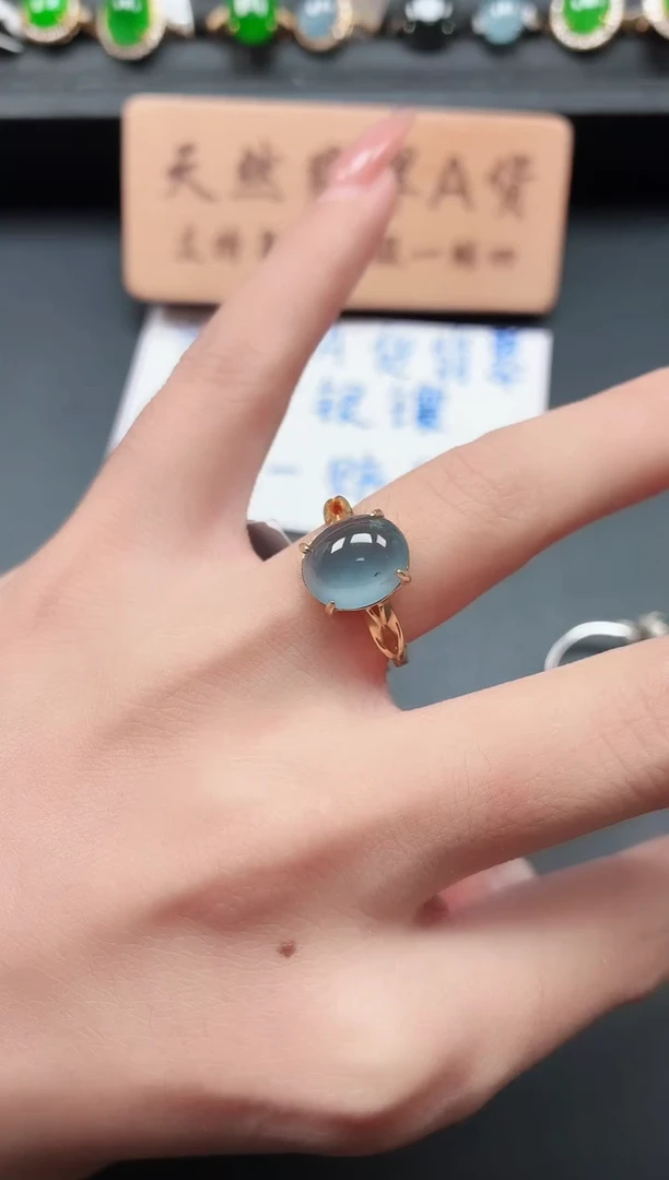 银S925镶嵌戒指翡翠111