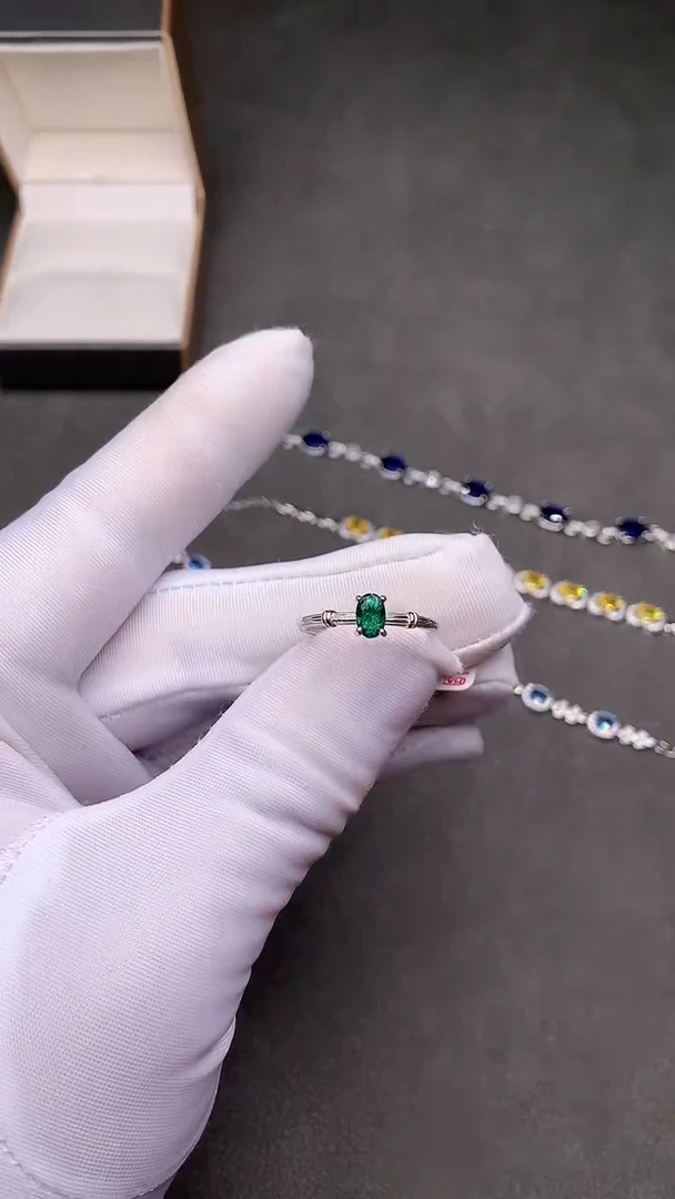 【闪购商品】绿色碧玺戒指银S925镶嵌.......