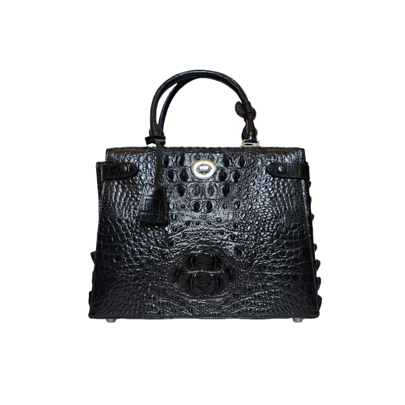 【2025高定女包】鳄鱼皮定制款彩色简约气质手提单肩公文女包X101