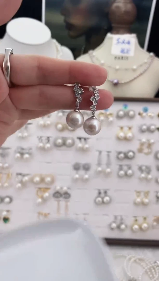 合金耳饰淡水珍珠42圆珠默认微瑕