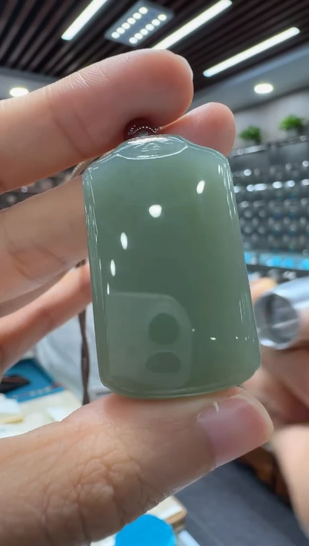 颈饰未镶嵌和田玉无事牌配绳