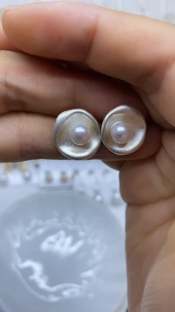 未镶嵌耳饰淡水珍珠耳钉多样性发其一