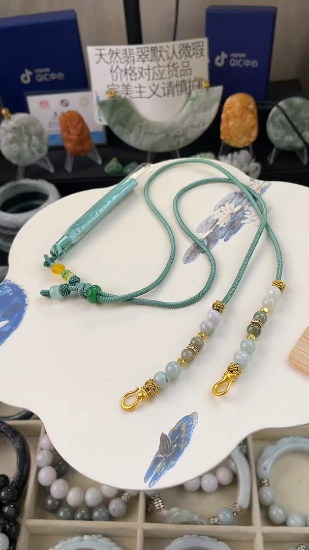 未镶嵌手链翡翠双勾可调节半珠链