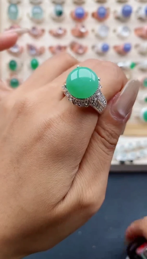 翡翠戒指未镶嵌缅甸天然A货翡翠111   10-5