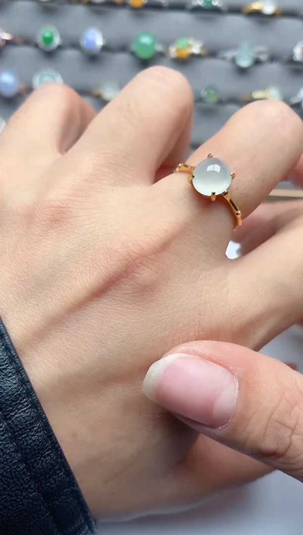 银S925镶嵌戒指翡翠.