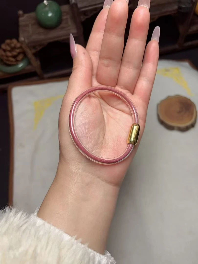 含辰砂工艺品ZS-471高含量朱砂【紫金砂粉】主播同款磁吸扣手环