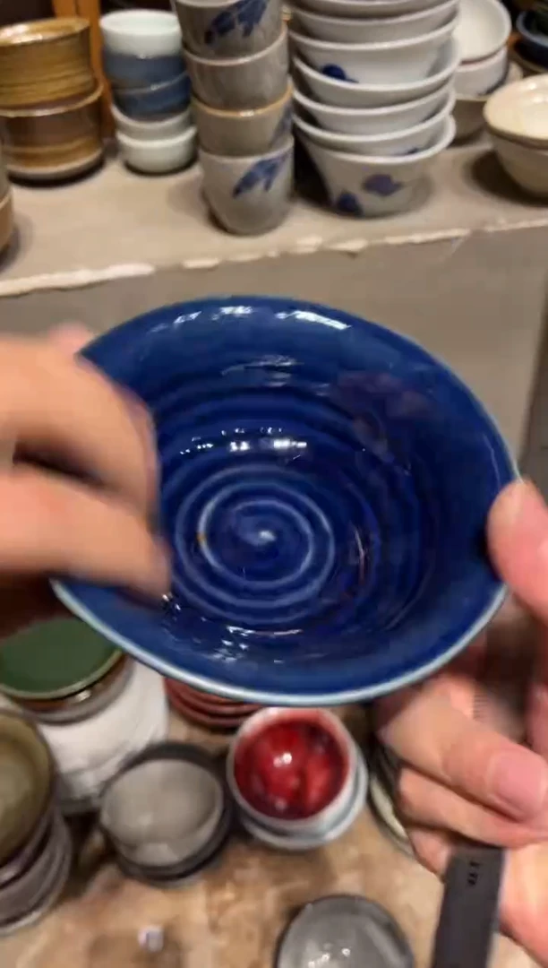 【闪购商品】瓷片943长生蓝手工碗1个