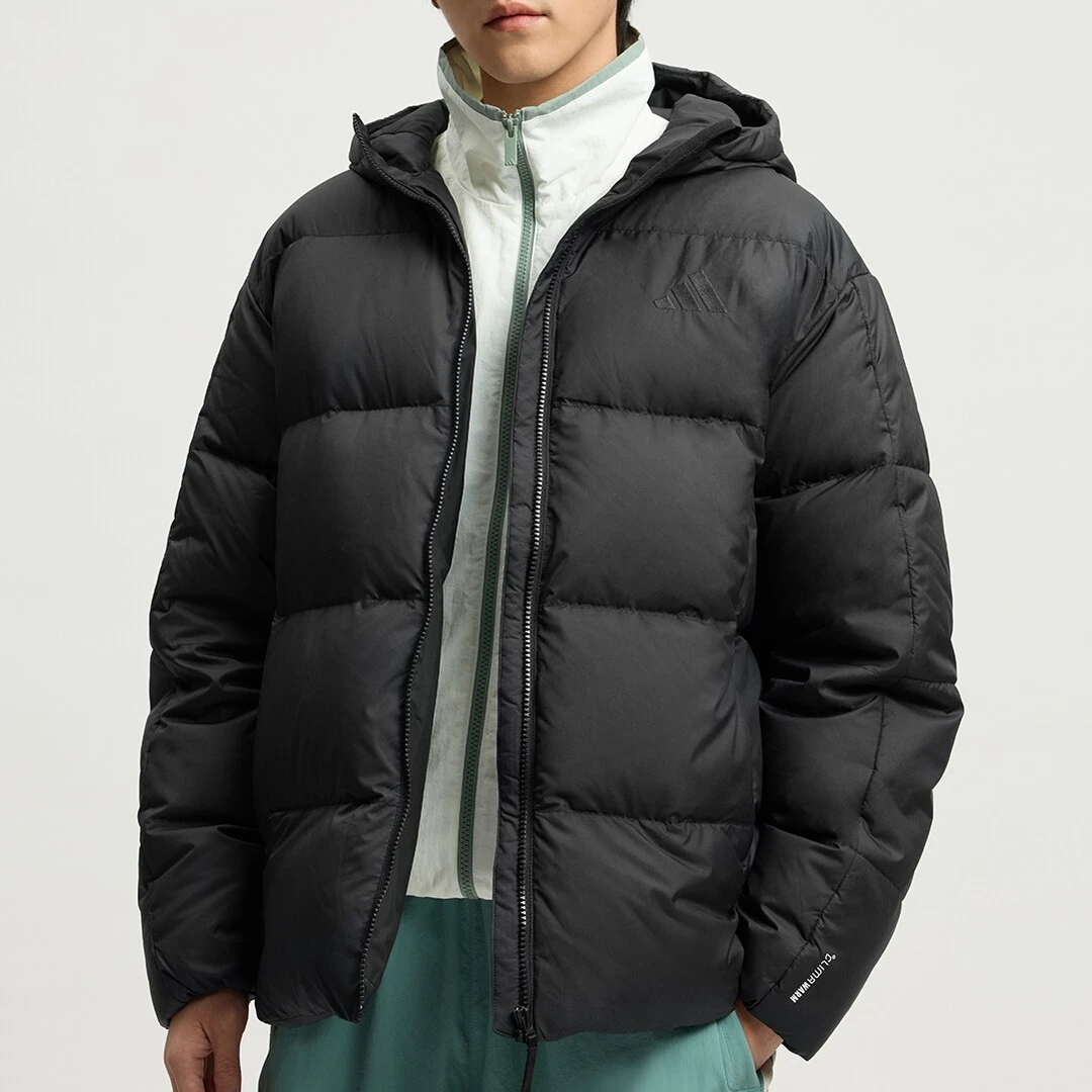 adidas/阿迪达斯男子拒水防风保暖运动休闲鸭绒连帽羽绒服KC2478