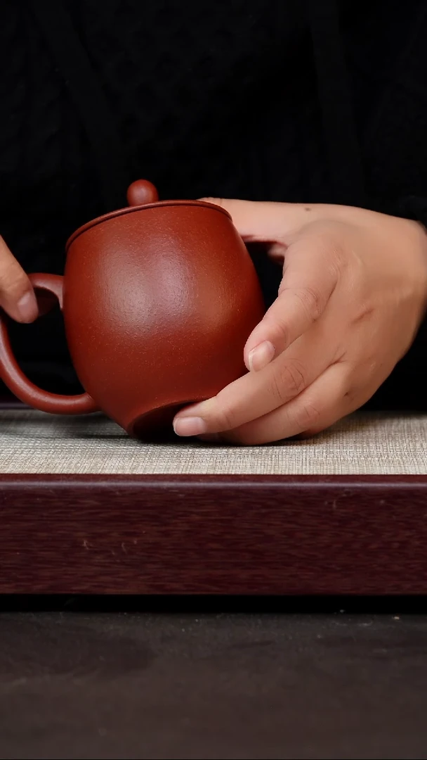茶杯紫砂朱泥龙蛋杯