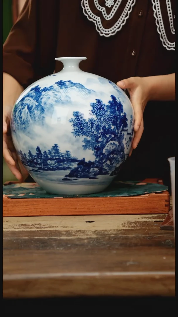 瓷片景德镇纯手工釉下彩精品茶具