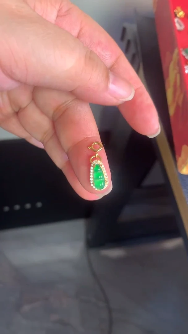 吊坠(不含链)银S925镶嵌翡翠1