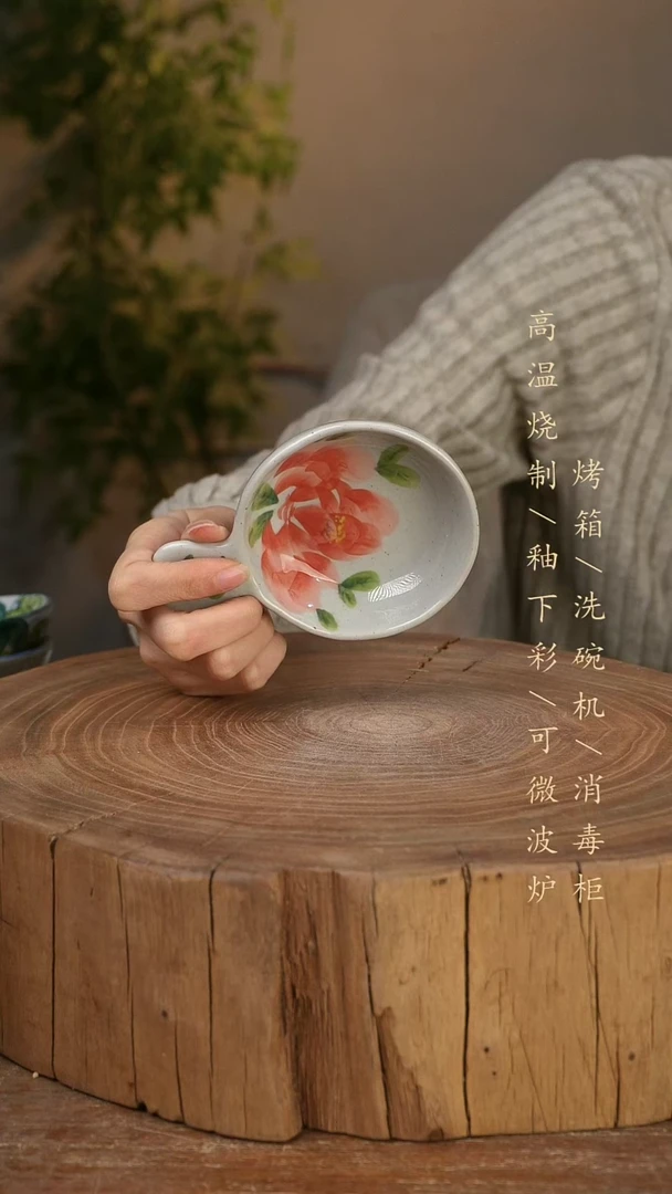 碗瓷景德镇手工手绘高温瓷釉下彩