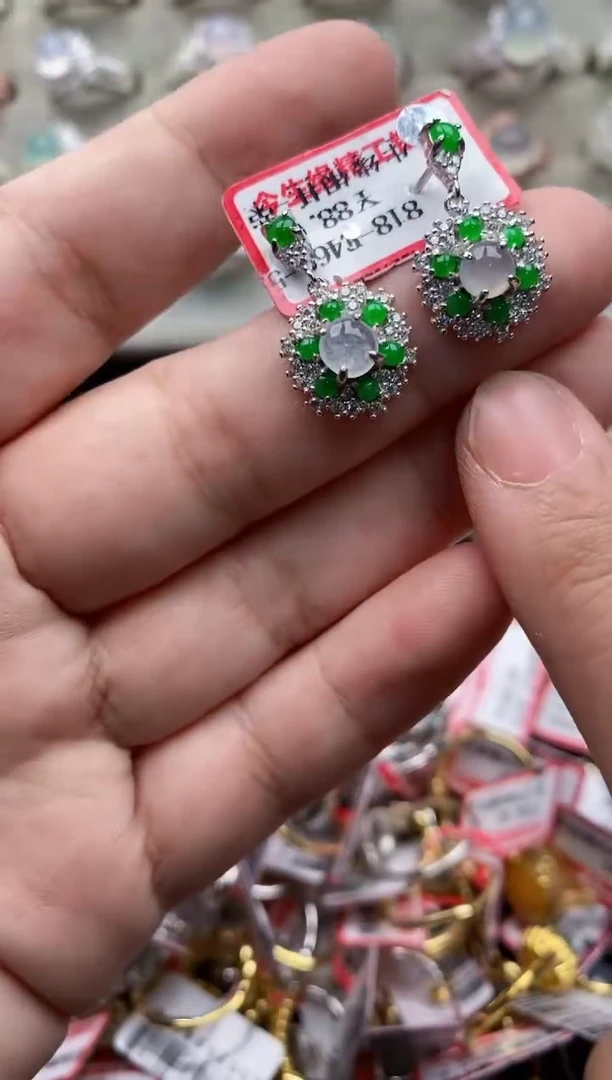 【闪购商品】翡翠戒指银S925镶嵌3333--2