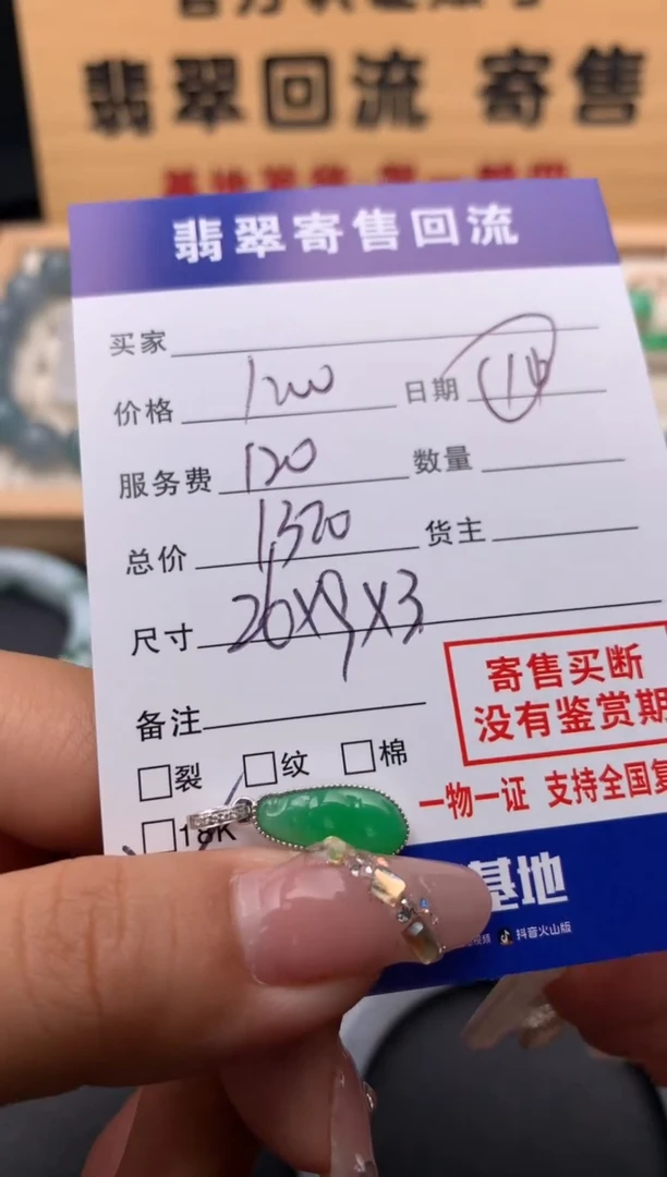 【闪购商品】翡翠颈饰18K金镶嵌10126126