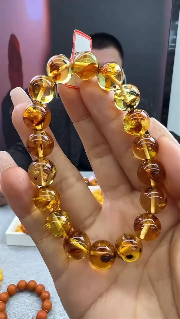 【闪购商品】琥珀手链未镶嵌87秒拍号