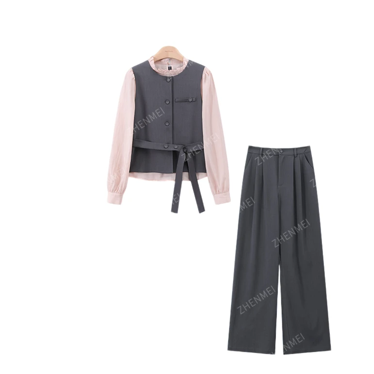 通勤风韩系气质简约百搭套装0208