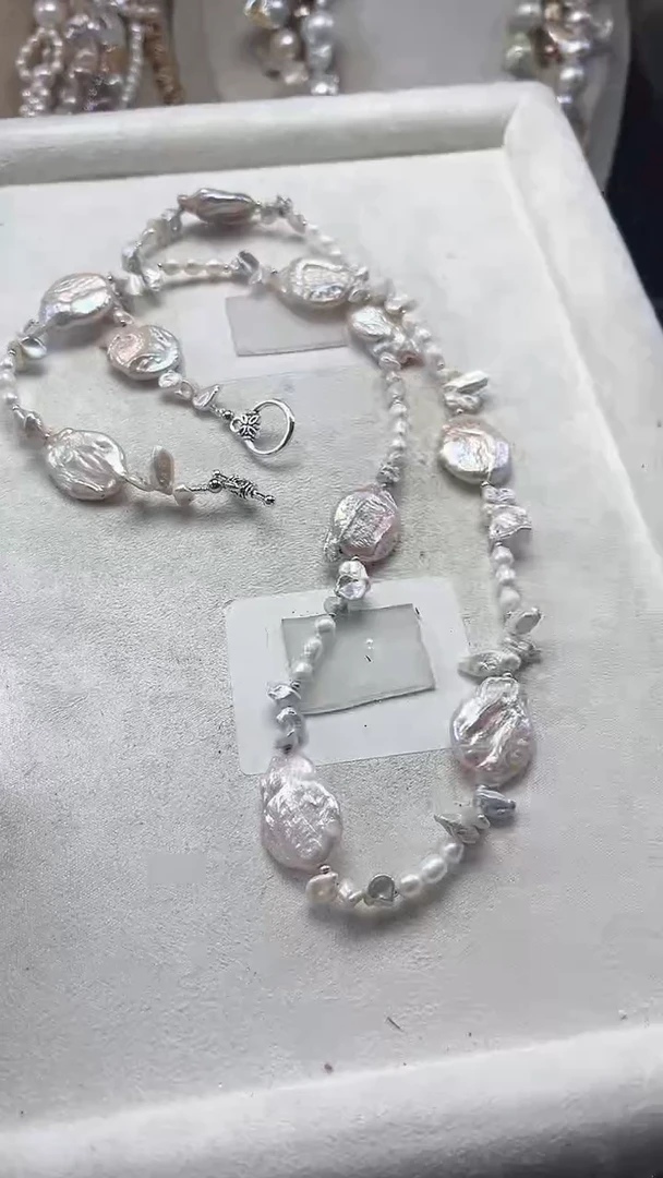 未镶嵌毛衣链淡水珍珠【纯恬珠宝】