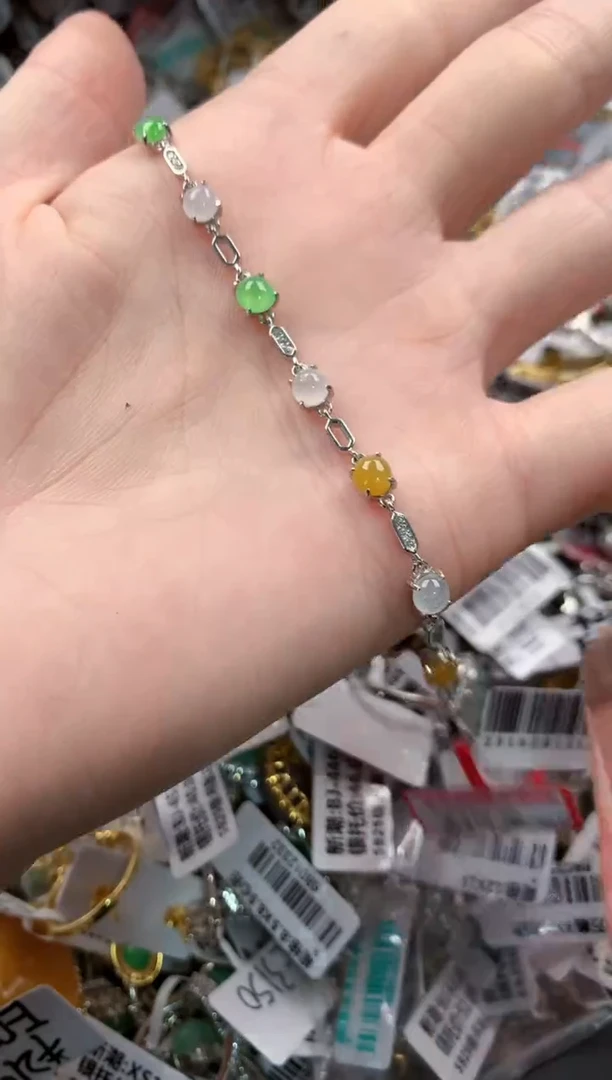银S925镶嵌戒指翡翠444    2