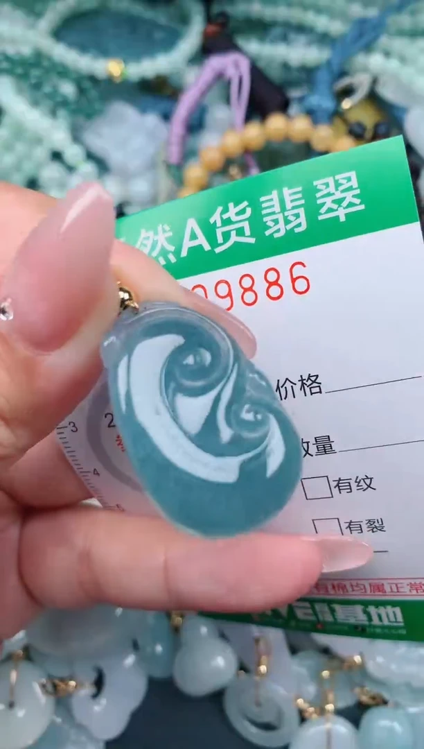 翡翠未镶嵌颈饰.0009886