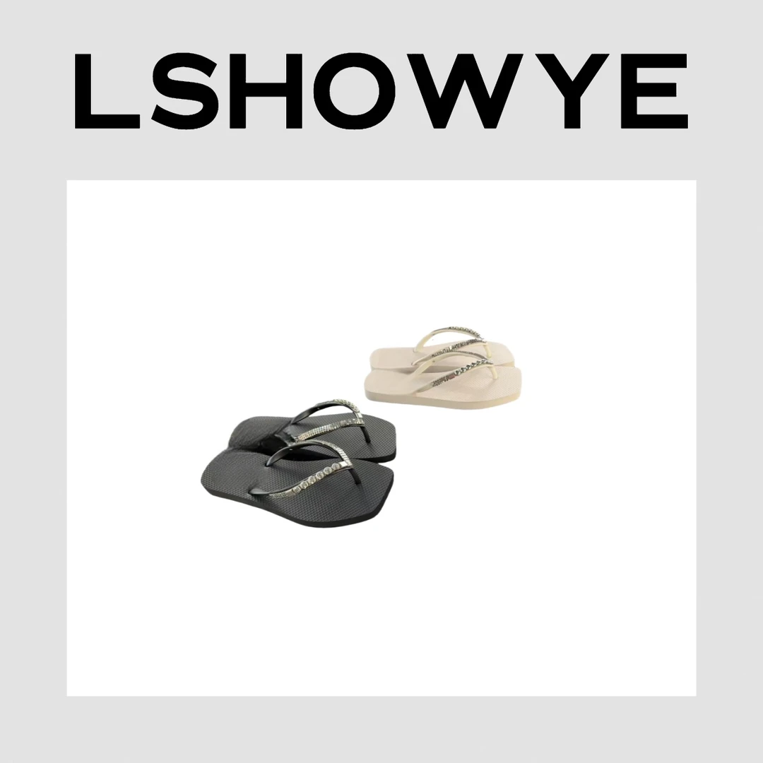 LSHOWYE｜ 亮片铁皮夹脚拖鞋  968-133ID