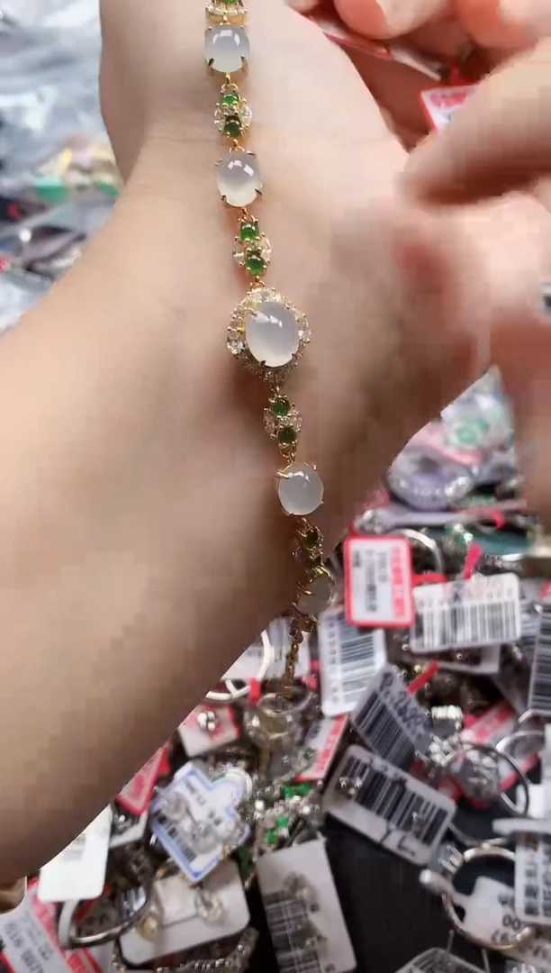 银S925镶嵌戒指翡翠天然A货缅甸翡翠