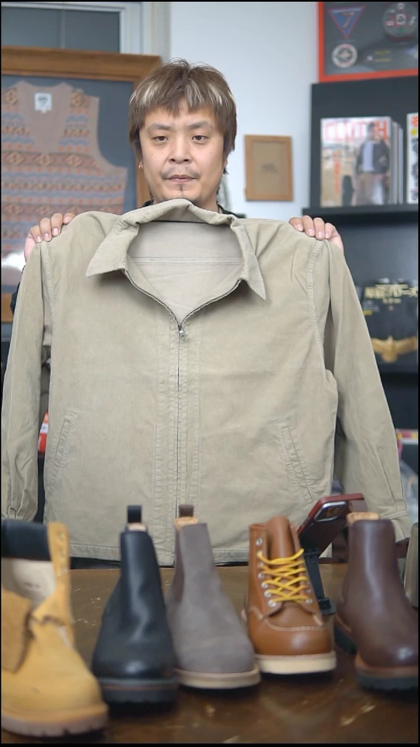 鹿**饭L 码卡其色夹克