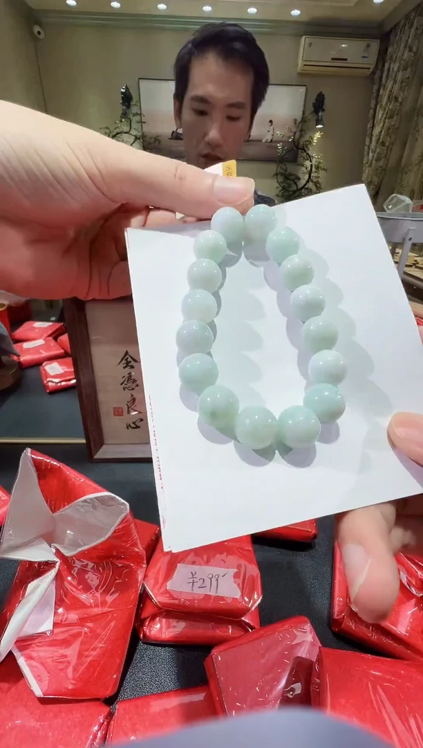 未镶嵌手串翡翠缅甸天然翡翠A货手串—12.5mm